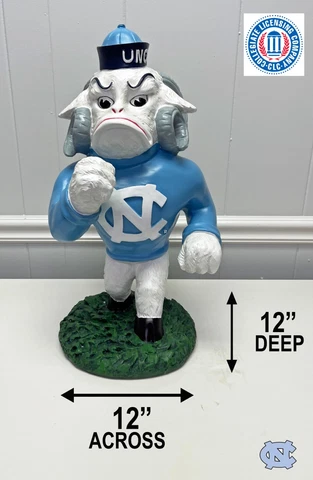 North Carolina "Rameses" Tar Heels Mascot Painted Garden Statue Cover
