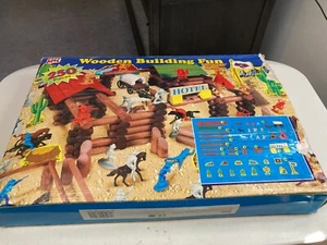 VINTAGE WESTERN Cowboy Indian Playset 200 Plus Pieces and Playmat Made Hong Kong - Picture 1 of 19