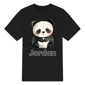 Linda camiseta personalizada acuarela panda niños para niños y niñas. Unisex Personalizado - Imagen 1 de 10