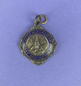 The Association Wizards of The South Magic Society Vintage Pendant Badge Fob - Picture 1 of 2