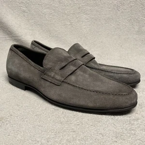 To Boot New York Padua Loafer Herren 9,5 Grau Wildleder Penny Slipper Italien TOP - Bild 1 von 11