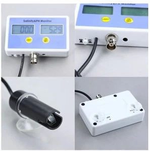Aquarium Electronic Salinity and Ph meter Monitor 2 in 1, easy install and setup - Picture 1 of 4