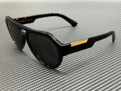 Gafas de sol Dolce & Gabbana DG4466 501 87 negras grises para hombre 56 mm Foto 1 de 4