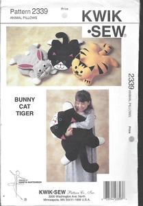 KWIK SCHNITTMUSTER #2339 - Tierkissen - HASE - KATZE - TIGER - Bild 1 von 1