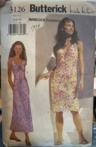 Butterick 3126 Muster von Nicole Miller Misses Misses Petite Kleid Größe 6-8-10 - Bild 1 von 3