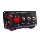 Racing Car Carbon Ignition Button Switch Panel Engine Start Push 12V Switch
