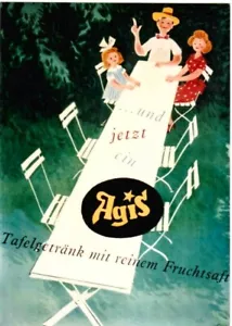 Original vintage poster AGIS PURE FRUIT DRINK FAMILY c. 1950 - Picture 1 of 1