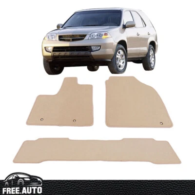 Floor Mats Fits 01-06 Acura MDX Carpet Front & Rear Beige 3PC - Nylon - Image 1 of 4