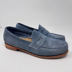 G.H. Bass & Co. Weejuns blau Wildleder Penny Halbschuhe Herren Größe 10,5 D - Bild 1 von 10