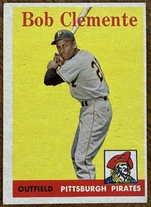1958 TOPPS ROBERTO CLEMENTE BASEBALL CARD #52 EX READ DESC - Picture 1 of 19