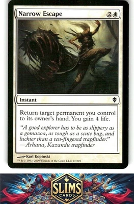 Magic the Gathering MTG Zendikar Narrow Escape #27 Buy 2 Get 1 - Image 1 of 2