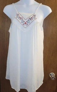 NUEVO CON ETIQUETAS Vestido Boho Tres Corazones Rosa Marfil Cuello Alto Floral Bordado EXTRA GRANDE - Imagen 1 de 7