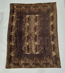 CHASE Wool Mohair Horsehair Carriage Sleigh Blanket 60x45.5 Brown Cream Black - Picture 1 of 15