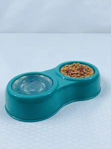 Our Generation Pet Dog Cat Food Water Bowl Toy Green Battat For (18" Doll Model) - Picture 1 of 10