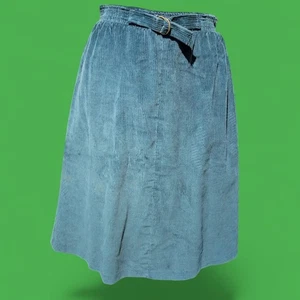 DE COLECCIÓN MUJER 23" con FALDA PANA AÑOS 70 cordón verde azulado azul midi 00 XXS 2E - Imagen 1 de 5