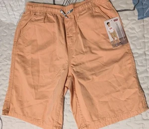 Levi's Boys Cotton Slim Fit Elastic Waist Drawstring Bermuda Shorts Size XL 10" - Picture 1 of 10