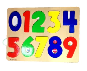Battat wooden number puzzle 0-9 - new - no box - 1999 - Picture 1 of 2