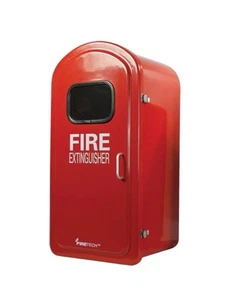 FireTech™ Fiberglass Extinguisher Cabinet, 36 1/8"H x 19 5/8"W x 14"D, Red, - Picture 1 of 2