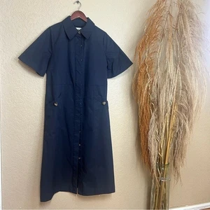 Tuckernuck Jacqueline blue Aline maxi dress size large with pockets - Picture 1 of 8