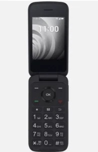 TCL 4058E 8GB Unlocked Flip Phone - Volcano Black - Picture 1 of 1