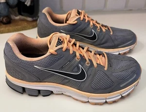 Nike Pegasus 28 Sneakers Flywire Zoom Air Cushion Gray Orange Women's Size 11 - Picture 1 of 8