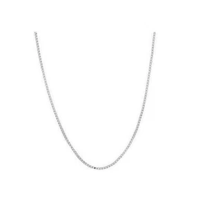 Collar de cadena de plata de ley 925 18" pulgadas enchapado en rodio cierre de resorte 0,5 mm - Imagen 1 de 2