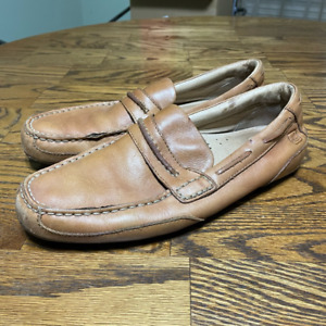 Sperry Top-Sider Mens Navigator Driving Loafers Brown Leather Slip-on Moc Toe 9M