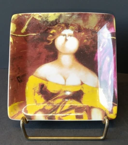 Pequeño plato de postre Arte de Café Jete Marella retratos de mujer - Imagen 1 de 6