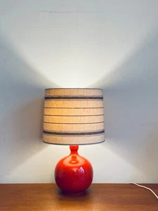 60e Tischlampe DeskLamp Keramik rot - Bild 1 von 8