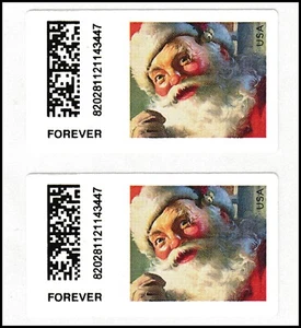 US CVP109 Sparkling Holidays Santa Kiosk ATM F Vert Paar MNH 2018 - Bild 1 von 1