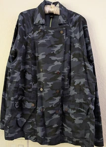 Lane Bryant Size 14/16 Woman Jacke,t Dark Blue- Comuflage - Picture 1 of 20
