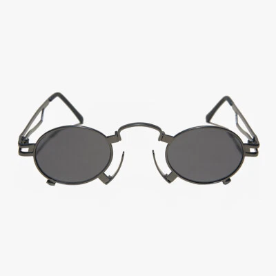 Ultimate Gunmetal Metal Steampunk Sunglass with Gray Lens - Jules - Image 1 of 3
