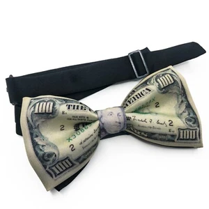 Vintage 1991 Polyester Made in USA Ralph Marlin Fliege The American Dollar 100 $ - Bild 1 von 3