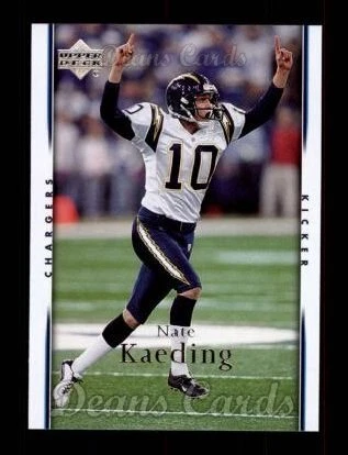 2007 Upper Deck #155 Nate Kaeding Chargers 8 - NM/MT - Image 1 of 1