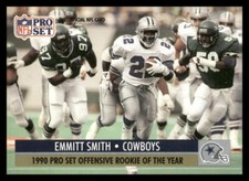 Emmitt Smith Dallas Cowboys Football Pro Set Sports Trading Cards