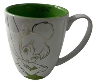 Tinker Bell  Coffee Mug Green Jewel  Bedazzled Cup  Disney Parks Peter Pan - Picture 1 of 15