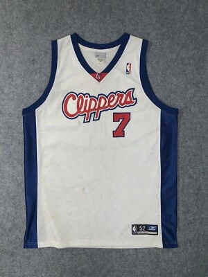 Camiseta Lamar Odom LA Clippers Blanca Talla 52 Reebok NBA De Colección Auténtica #7 Foto 1 de 4