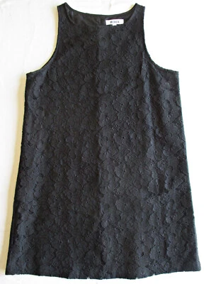 BB Dakota Mujer Negro Floral Encaje Superpuesto Sin Mangas Vestido Cambio Talla 4 LBD Foto 1 de 4