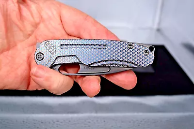 Medford Infraction CPM-S35VN PVD Drop Point Blade PVD Titanium etched Handle - Image 1 of 4