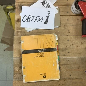 JOHN DEERE JD-510 BACKHOE LOADER TECHNICAL SERVICE REPAIR MANUAL BOOK TM-1039 - Bild 1 von 7