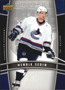 2006-07 Upper Deck Trilogy Canucks Hockey Card #97 Henrik Sedin
