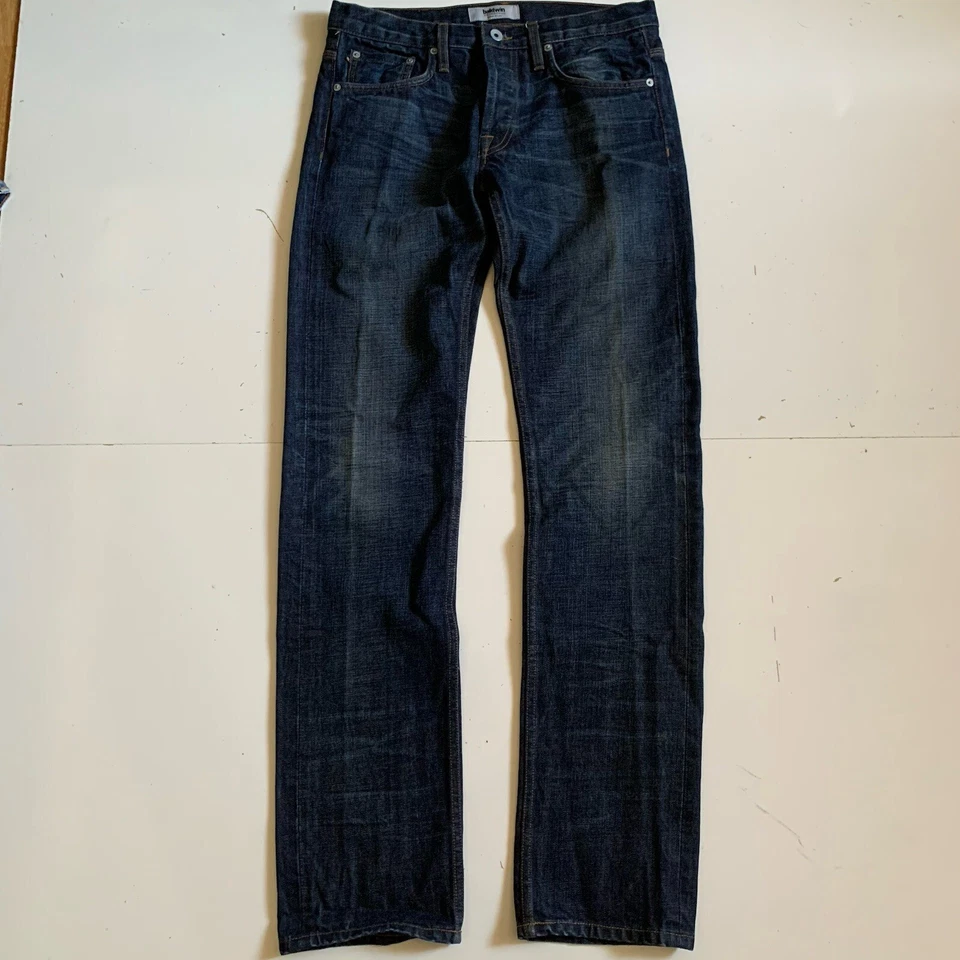 Pantalones de mezclilla Baldwin EE. UU. para hombre 30x34 The Reed ribete japonés recto Foto 1 de 4