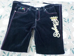 Coogi Velour Jeans Black Girl Youth Size 14 - Picture 1 of 19