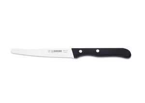 Giesser Messer Tomatenmesser Brötchenmesser Küchenmesser POM schwarz 11 cm Welle - Bild 1 von 5