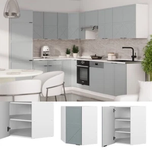 Eckhängeschrank Fame-Line Weiß Hellblau-Grau gerahmt 57 cm Vicco - Bild 1 von 5