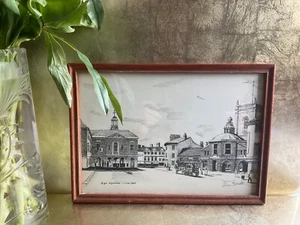 A Vintage Framed Print Of High Wycombe circa 1900 John Beach - Picture 1 of 9