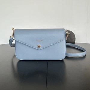 David Jones Paris Shoulder Clutch Bag Blue - Picture 1 of 15