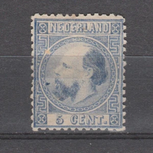 Netherlands 1867 NVPH 7IIE 5c blue William III MH - Picture 1 of 2
