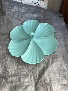 TOMMY BAHAMA MELAMINE  Aqua LARGE 15" CHIP DIP SERVING TRAY PLATTER - Picture 1 of 3