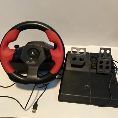 Logitech WingMan Formula Force GP Force Feedback Lenkrad und Pedale Spiele - Bild 1 von 4